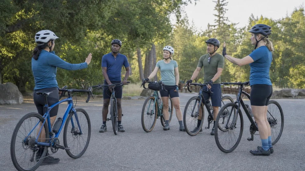Group Bike Ride Communication: Calls, Spacing, and Stops