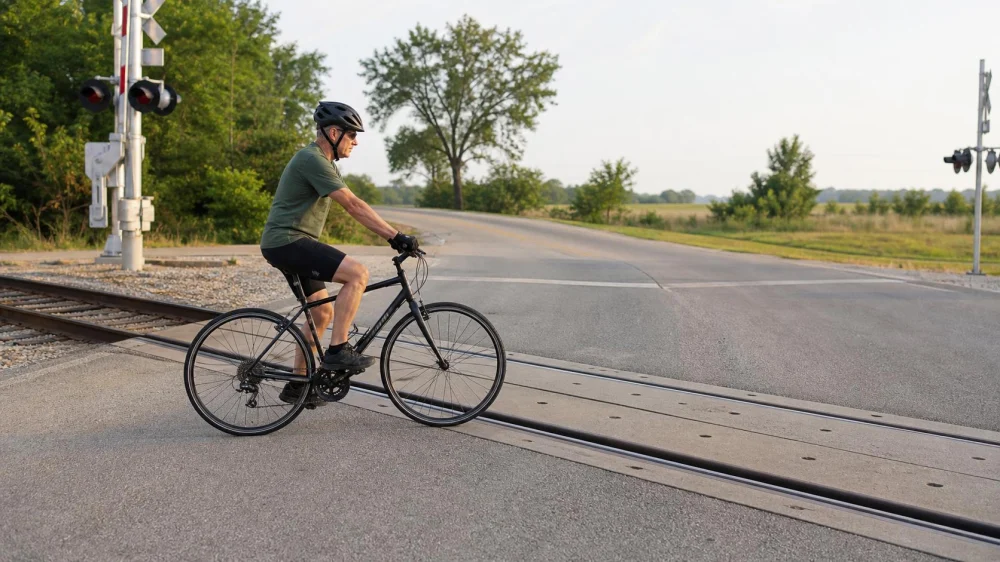 Railroad Track Bike Crossings: Angle, Speed, and Space