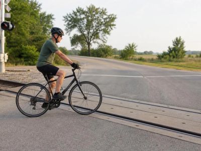 Railroad Track Bike Crossings: Angle, Speed, and Space
