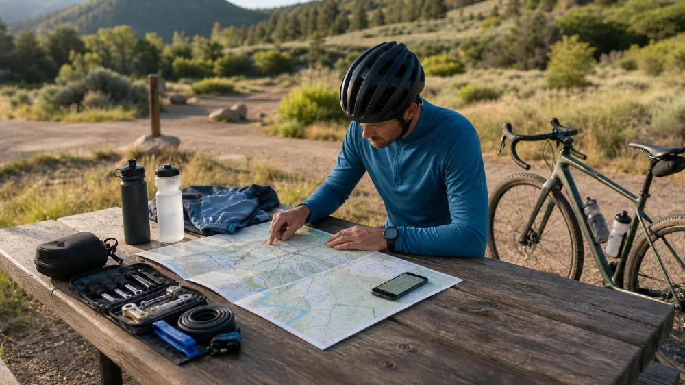 Cycling Route Plan: Water, Stops, Surface, and Bailouts